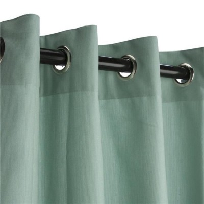 Hammock Source CUR84MSGRSN 50 x 84 in. Sunbrella Outdoor Curtain with Nickel Plated Grommets&#44; Mist   